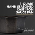 thumbnail image 2 of FINEX 1 Qt Sauce Pot Without Lid - Cast Iron Cooking Pot - Even Heat Distribution - Non Stick Pot - Easy To Clean - Versatile Cooking Tool - Pre-Seasoned Kitchen Accessories - Kitchen Essentials, 2 of 7
