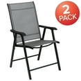thumbnail image 3 of Flash Furniture Black Outdoor Folding Patio Sling Chair (2 Pack), 3 of 12