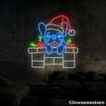 thumbnail image 4 of Glowneon Bulldog Santa Hat Neon Sign, Bulldog On Chimney Flue Led Sign, Bulldog Wall Art, 4 of 5