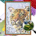 thumbnail image 1 of Kit Punto Cruz Tigre Impreso Con Cuentas Bordado Parcial Arte para El 20x28cm 9CT, 1 of 9