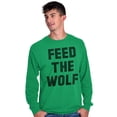 thumbnail image 4 of Feed The Wolf Sarcastic Hangry Gym Long Sleeve TShirt Men Women Brisco Brands X, 4 of 6