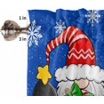 thumbnail image 5 of Christmas Kitchen Curtains and Valances Set, Rod Pocket Curtains Tier Farmhouse Window Curtains 24 Inch Length, Blue Winter Xmas Red Gnomes Ball Snowflake 3 Piece Kitchen Curtains Set, 5 of 6