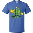 thumbnail image 3 of Inktastic St. Patrick's Day Plaid Green and Yellow Shamrocks T-Shirt, 3 of 5