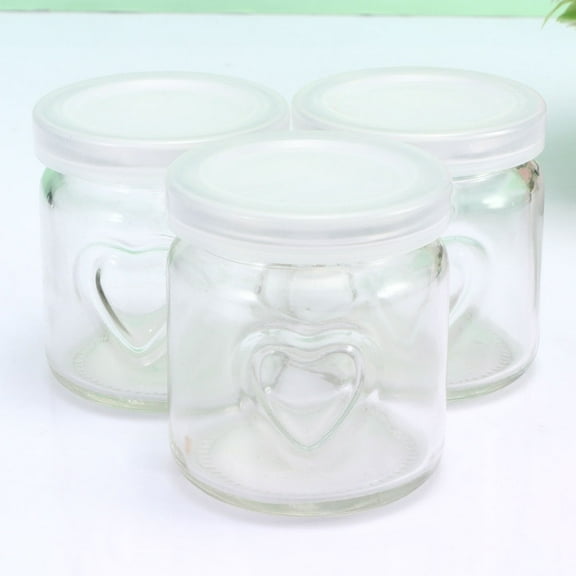 MLINS Glass Yogurt Jars with Lids 100ml Assorted Color Perfect for Storage Use and Small Desserts
