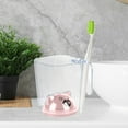 thumbnail image 2 of Non-Slip Toothbrush Holder with Weighted Base Bathroom Counter Organizer Plastic Toothpaste Cup Travel Bathroom Accessory for Sink, 2 of 6