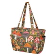 thumbnail image 2 of FORMRS Tote Bag for Women Quilted Large Capacity Travel Work Carry On Shoulder Handbag, Vibrant Mushroom, 2 of 7
