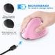 thumbnail image 5 of Ratón Óptico Vertical Ergonómico Recargable de Modo Dual USB 2.4G Inalámbrico + Bluetooth para Computadora Portátil Rosa, 5 of 5