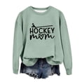 thumbnail image 4 of Trendfront Womens Hockey Mom Graphic Print Crewneck Sweatshirt Long Sleeve Sports Fan Game Day Apparel Pullover Sweatshirt, 4 of 4