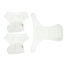 Raindrops 3-Pack Washable Baby Cloth Diapers Soft Gauze Fabric Comfortable and Reusable Infant Diapers for Daily Use