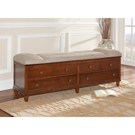 Powell Brody Rustic Padded Top Indoor Storage Bench - Walmart.com Powell Brody Rustic Padded Top Indoor Storage Bench - Walmart.com