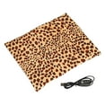 thumbnail image 2 of Cats Dogs Bed Adjustable Temperature Outside Pet Heated Mat Pet Heating Pads Leopard Print27x37cm, 2 of 8