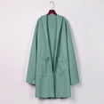 thumbnail image 6 of Women's Long Cardigan Open Front Casual Loose Oversized Coatigan Notch Collar Trench Coat, 6 of 7
