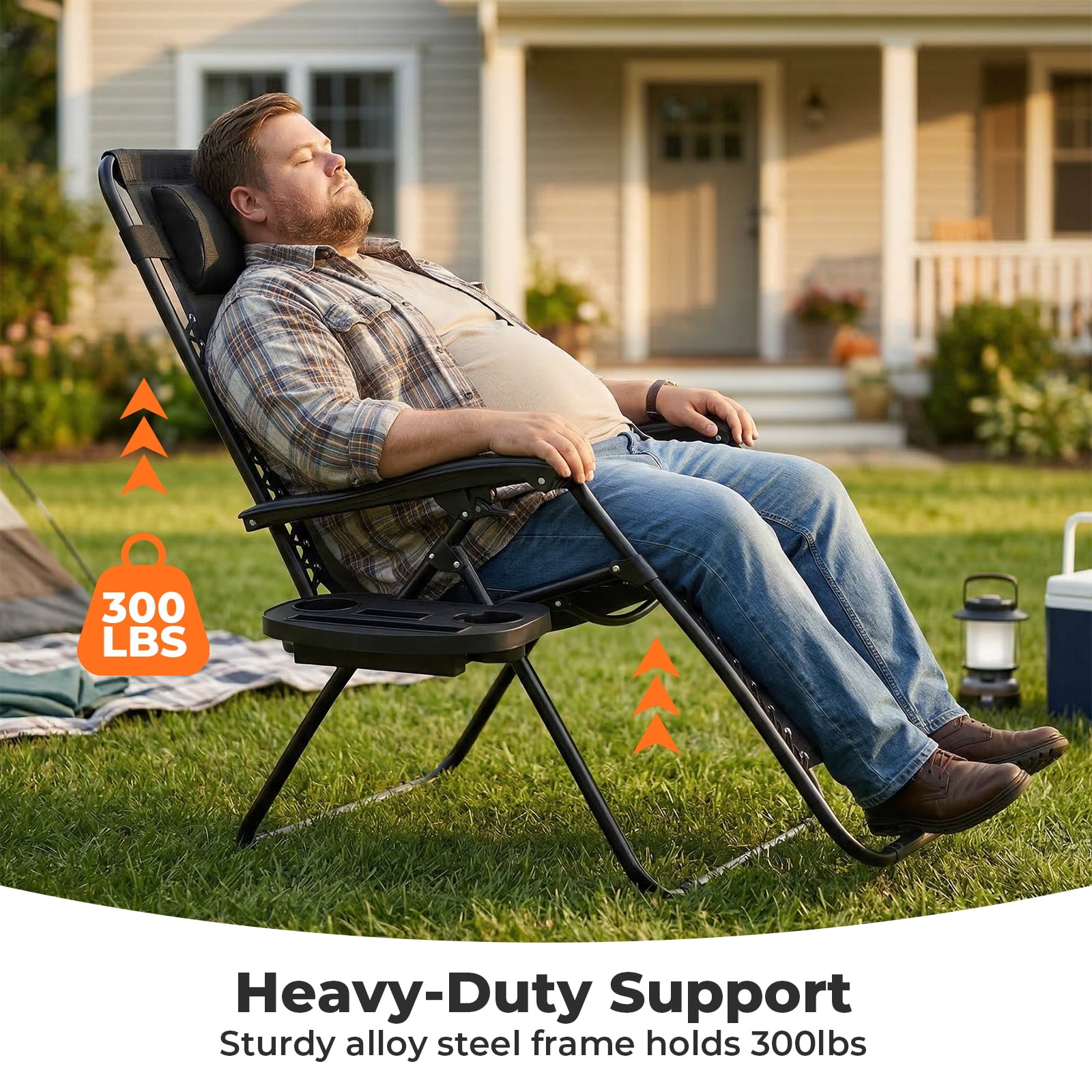 Alvantor 2-Pack Zero Gravity Lounge Chairs,Folding Recliners with Pillow & Cup Holder for Outdoor Patio, Pool, Beach