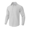 thumbnail image 4 of LEKWK Mens Linen Sets Lightweight 2 Piece Lounge Set Button Down Long Sleeve Shirt and Relaxed Pants Matching Outfits for Beach Vacation Travel, 4 of 5