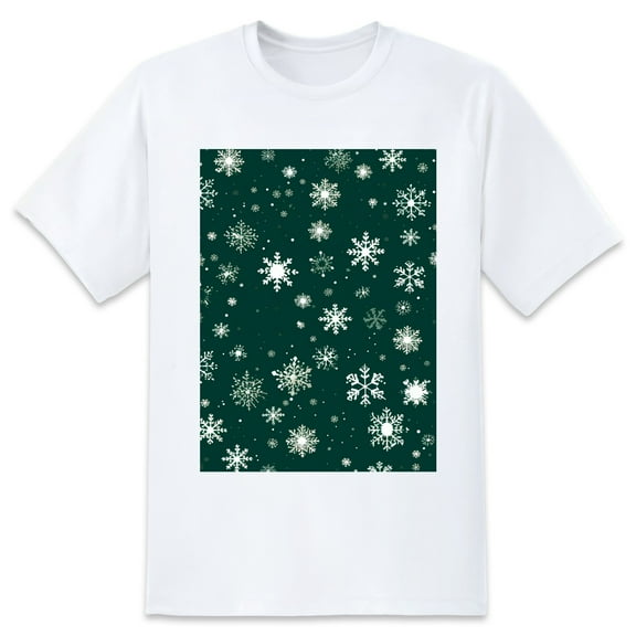 Basic Oversize Tees For WomenSnowflake Loose Boyfriend Shirts Casual Blouse round neck