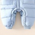 thumbnail image 5 of Baby Girls Boys Long Sleeve Warm Romper Dinosaur Hooded Fleece Lined Jumpsuit Comfortable Snowsuit for Outdoor, 5 of 6