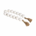 thumbnail image 6 of Wooden Beads Garland with Tassel for Home Decor - Mango Wood Garland for Entryway and Cabinet Styling - Decorative Accent for Office, Coffee Table, and Living Room Decor - 2", White, 6 of 11