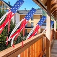 thumbnail image 2 of Independence Day Decorations Patriotic Windsock Flag with Embroidered Stars Red White Blue 100X15Cm Outdoor Hanging, 2 of 7