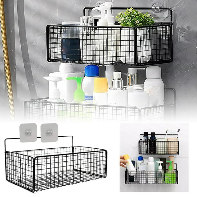 Wall Mounted Storage Shelf for Living Room and Bathroom Organization with Perforated Design