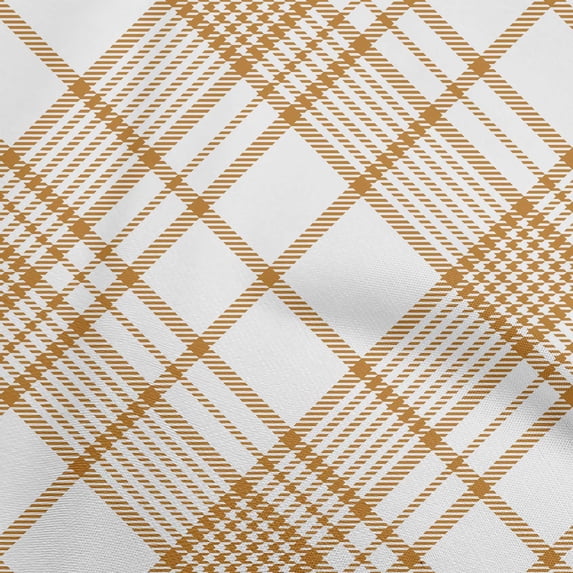 oneOone Cotton Poplin Twill Brown Fabric Tartan Fabric For Sewing Printed Craft Fabric By The Yard 56 Inch Wide-5386
