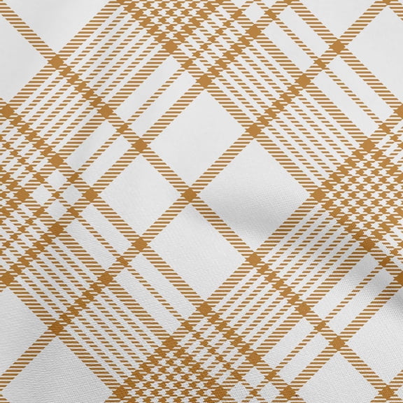 oneOone Georgette Viscose Brown Fabric Tartan Sewing Craft Projects Fabric Prints By Yard 42 Inch Wide
