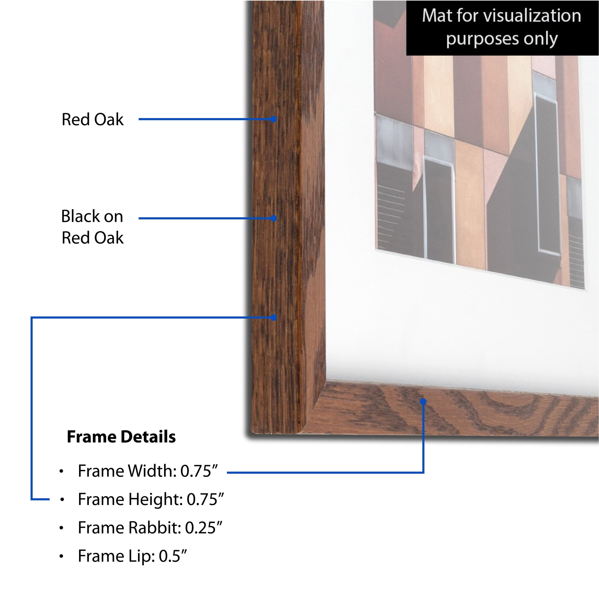 ArtToFrames 18" x 24" Walnut Picture Frame, 18x24 inch Brown Wood Poster Frame (WOM-4215), 2 Pack