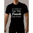 thumbnail image 1 of Camiseta de manga corta con cuello redondo y estampado de letras "Yerno favorito" para hombre. Camiseta de cuello redondo con diseño plano y novedosa. Camiseta informal y cómoda de verano, ideal para, 1 of 6