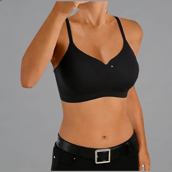 Ynynloco Seamless Jelly Bras for Women Wireless Push Up Full Coverage No Wire Womens Bra Padded Comfort with Support for Gifts