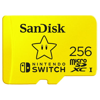SanDisk 256GB microSDXC UHS-I Memory Card Licensed for Nintendo Switch Super Mario Super Star- 100MB/s Read, 90MB/s Write, Class 10, U3 - SDSQXAO-256G-AWCZN