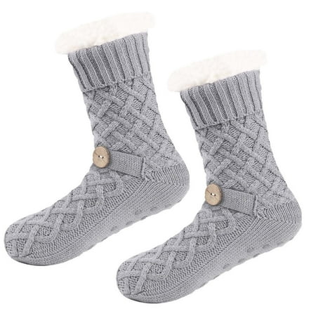 

Aueoe Leg Warmers For Women Winter Ladies Solid Color Knitting Thickening Plus Velvet Socks Tube Socks Snow Socks Button Socks Clearance