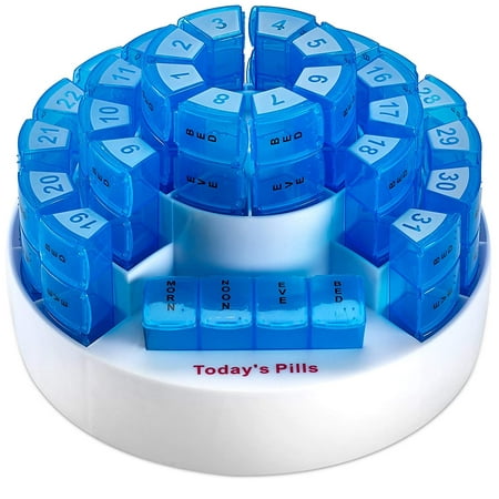 Monthly Pill Box by MEDca - Removable Compartments for