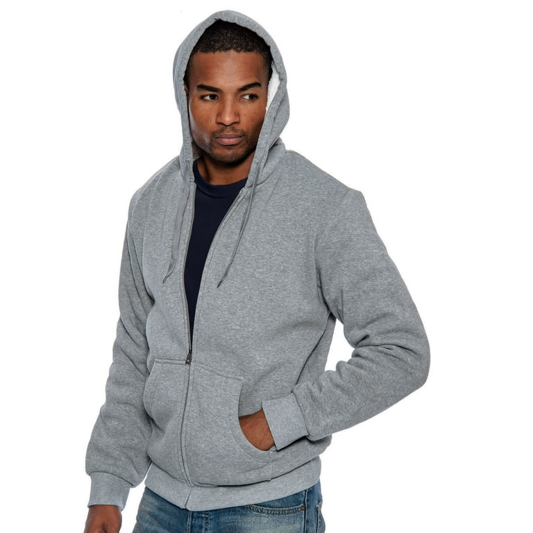 Mens fully top lined sherpa hoodie