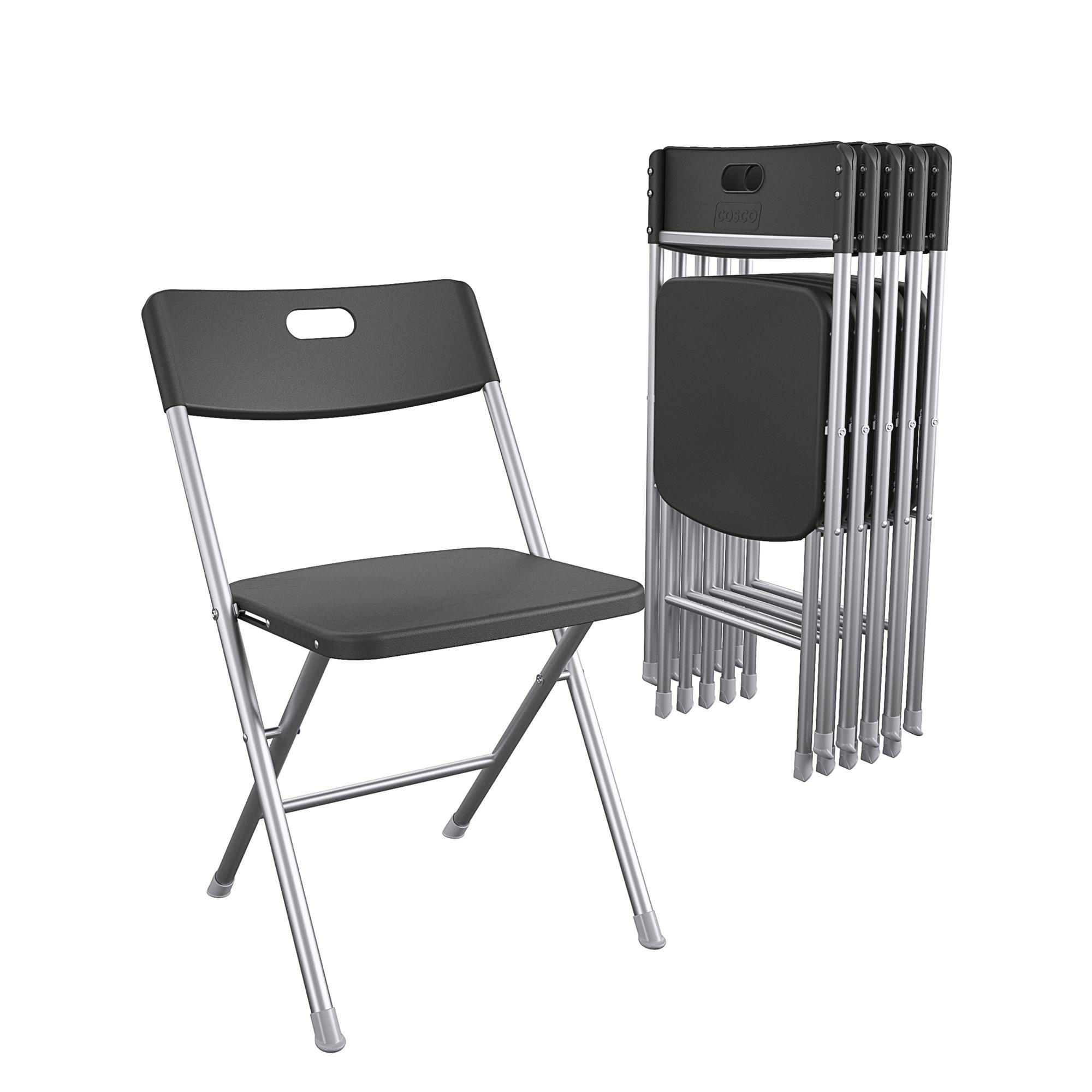 Mainstays Resin Seat & Back Folding Chair, Black - image 2 of 7