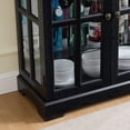 thumbnail image 6 of Jopath Display Cabinet with Glass Doors, Antique Display Cabinet with Adjustable Shelves Four Door Design Storage Cabinet for Home and Office Bulb Included Black, 6 of 9