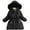 Black, variant on REDARER Girls Hooded Coat, Lined Winter Dress Jacket, Plush Outwear for Kids,Size:6-7 Years