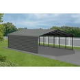 thumbnail image 3 of Arrow 20 x 29 x 7 ft Charcoal Carport With 1 Side Wall Kit, 3 of 15