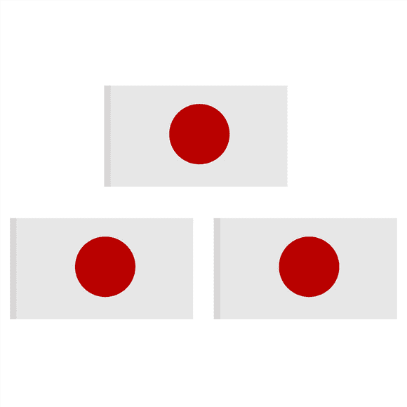 3X Flag Japan Japanese Polyester Outdoor Flag Congratulations 90 X 150 cm,3 x Japan national flag,White