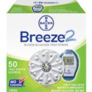 Breeze 2 blood glucose test strip disc (50 count) part no. 1465 (50/box)