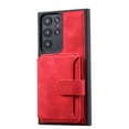 thumbnail image 5 of Nalacover Case Compatible with Samsung S22, Detachable Wallet Pocket with Credit Card Holder, Back Flip Premium Leather Magnetic Clasp Kickstand Cover For Samsung Galaxy S22,Red, 5 of 7