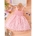 thumbnail image 3 of Arvbitana Toddler Girls Ruched Princess Dress Casual Butterfly A-Line Party Dress for Beach Party Wear Summer Clothing, 3 of 9