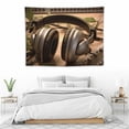 thumbnail image 3 of ONETECH  3D Headset Print Tapestry Home Decor Recording Music Theme Party Room Background Wall Hanging Cloth Ultra Soft Tapestries, 3 of 7