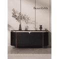 thumbnail image 4 of Gabinete lateral de comedor, entrada de losa de roca simple y moderna, gabinete de puerta de alta gama, decoración de diseño, zapatero de almacenamiento de pared, 4 of 4