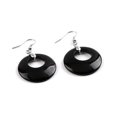 thumbnail image 1 of Onyx Boucles d'Oreilles en Cristal pour Femmes Pendentif Il de Tigre Rond Creux, 1 of 6