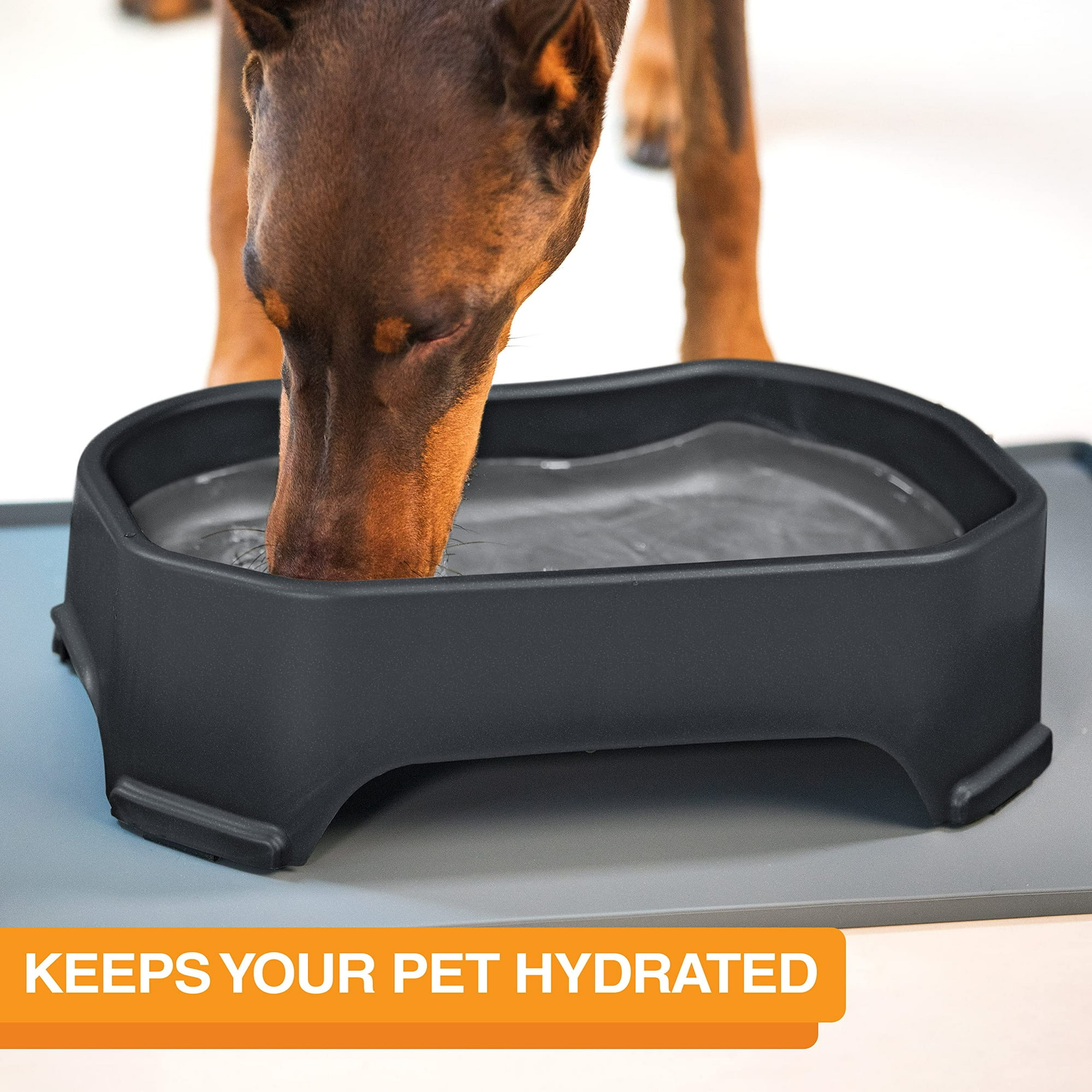 Neater Pet Brands Big Bowl Extra Large Water Bowl for Dogs 1.25 Gallon 160 oz Capacity Huge Over Size Pet Bowl Midnight Black Walmart
