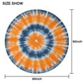 thumbnail image 6 of Orange Blue White Tie Dye Mandala Pattern Round Tablecloth 60"x60",Wrinkle Wipeable Table Cloth for Kitchen Dining Room Picnic Patio Party, 6 of 6