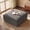 Gray, variant on Corduroy Ottoman Pouf 40 Inch Square, Oversized Soft Foot Rest with Foam Chunk Filling, Movable Large Footstool for Living Room Bedroom, Gray, 1 Piece