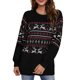 thumbnail image 1 of Sudadera navideña para mujer, renos, Navidad, cuello redondo, jersey de punto de vacaciones, tops Abanopi Pequeña, 1 of 7