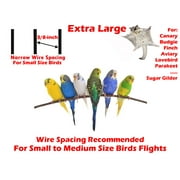 55 Extra Large Tight 3/8-inch Bar Spacing Multiple Flight Bird Breeding Breeder Cage with Removable Rolling Stand For Aviary Budgie Canary Finch