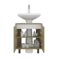 thumbnail image 5 of Vanity With Sink, Marlo Under Sink Cabinet with Two Doors and Interior Storage Shelves, Cut-Out Back, 22 Wide Freestanding, Modern Bathroom Storage, Natural Oak, Oak Bathroom Vanity, 5 of 8