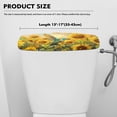 thumbnail image 5 of ZIATUBLE Sunflower Hummingbird Toilet Tank Dust Cover Standard Toilet Tank Cover with Elastic Bottom Toilet Cover Lid Protective Cover Fit Different Sizes of Toilet Tank, 5 of 5